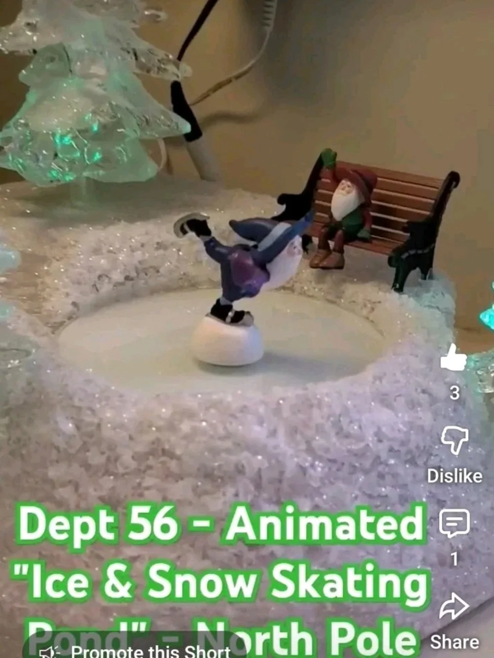 Dept 56 Ice & Snow Skating Pond NORTH POLE SERIES (UPGRADED W/ NEW MOTOR)